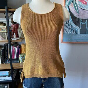 Madewell mustard knit sweater tank